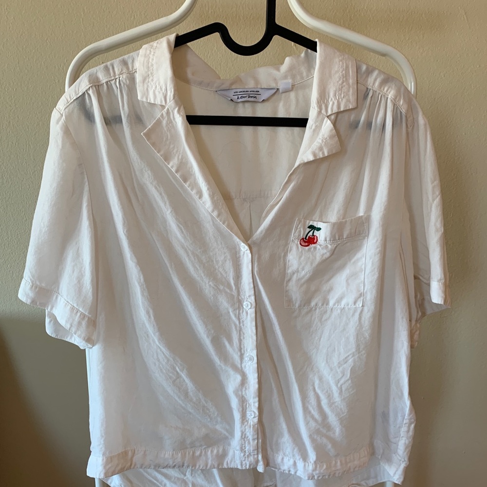 & Other Stories Cropped Cherry Shirt